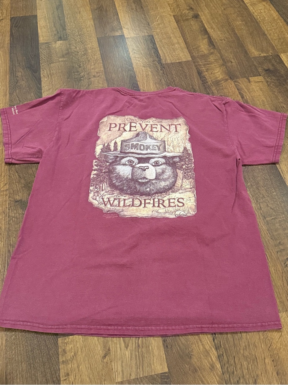 Smokey the Bear 'Prevent Wildfires' Graphic Tee - adult size Large